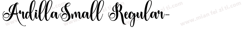 ArdillaSmall Regular字体转换